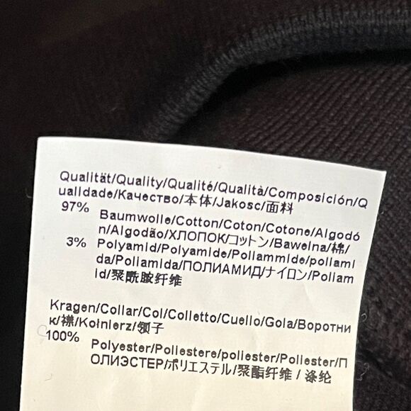 Hugo Boss Sydney Quarter Zip Black Cotton Blend Pullover size medium - Picture 4 of 4